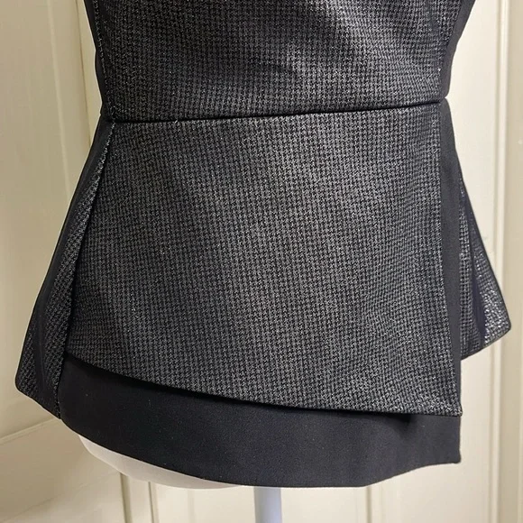 Black Halo Women’s Top Strapless Black/Metallic Embelishments Size 4 - Picture 5 of 11